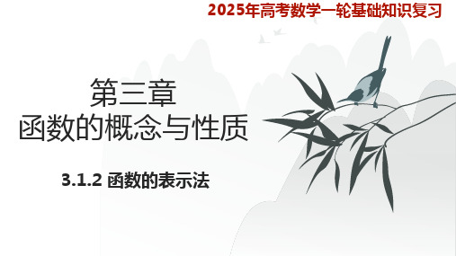 3.1.2 函数的表示法 2025年高考数学知识点题型及考项复习