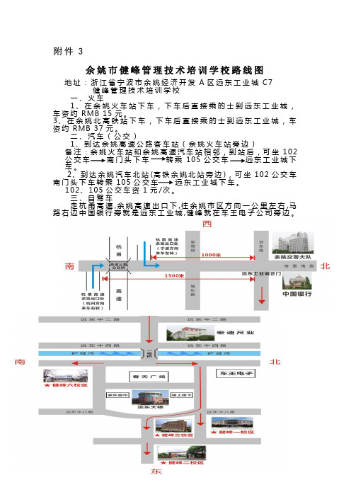 余姚健峰管理技术培训学校路线图