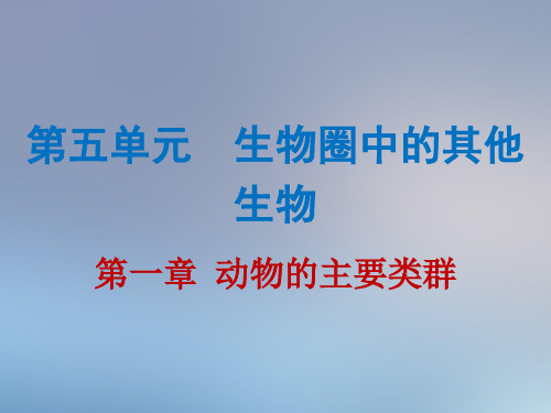 2021年中考生物总复习第五单元第一章动物的主要类群课件