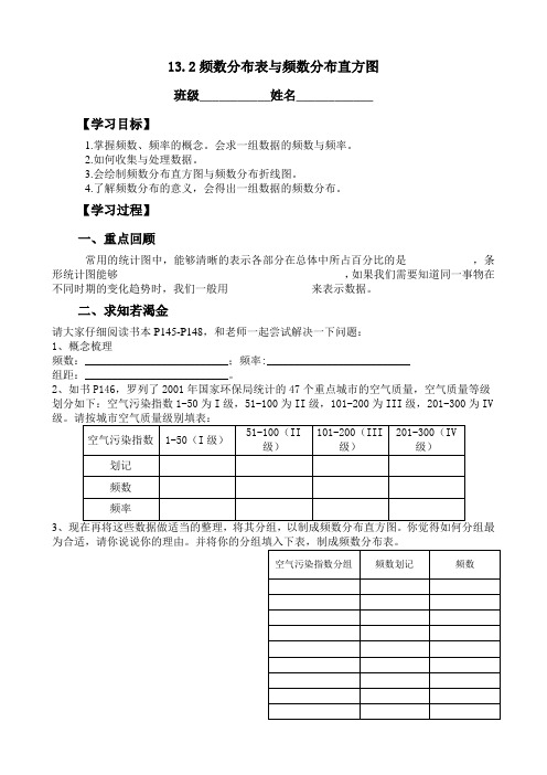 12.3频数分布表与频数分布直方图