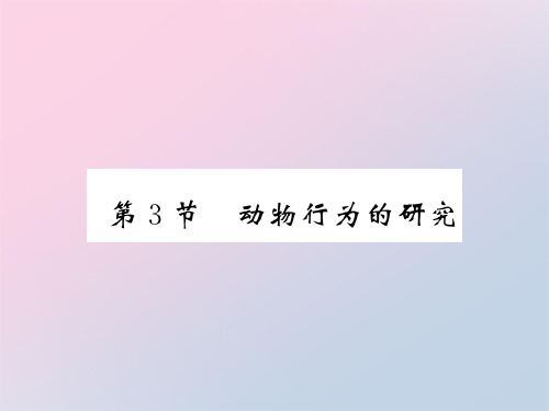 16.3 动物行为的研究 2020秋北师大版八年级上册生物课件