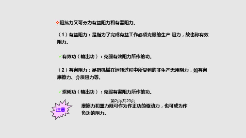 平面机构力分析及机械的效率课件