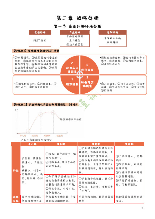 22注会笔记战略第二章