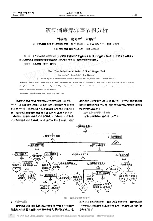 液氧储罐爆炸事故树分析