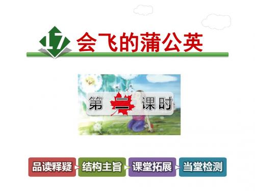 五年级下册语文课件-17.会飞的蒲公英 第2课时