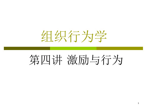 组织行为学_第四讲_激励与行为