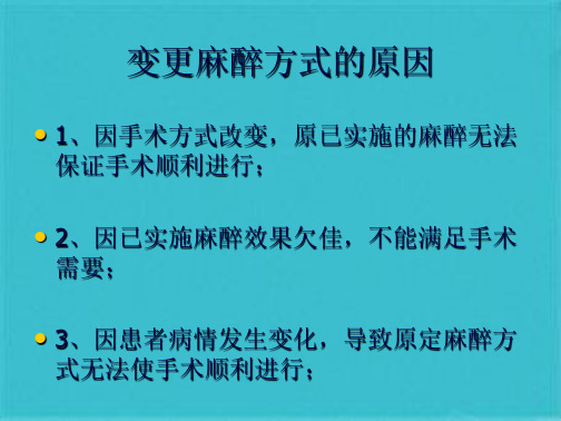 麻醉方式变更制度(共5张PPT)