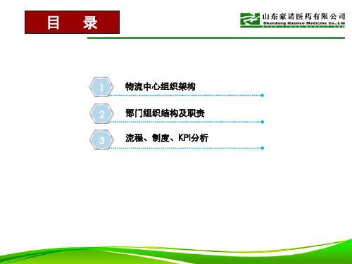 物流中心架构、职责、制度、流程、KPI及系统架构需求20111001