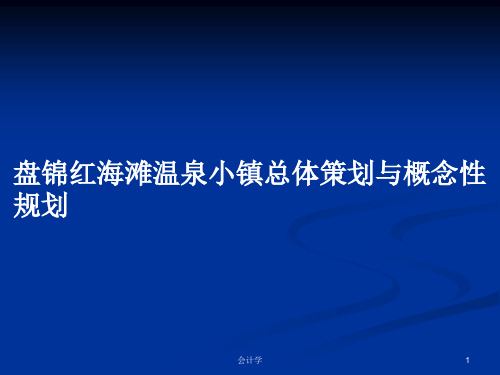 盘锦红海滩温泉小镇总体策划与概念性规划 PPT学习教案