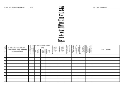 2010年明德小学建设完工确认表xls