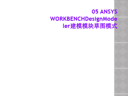 05 ANSYS WORKBENCHDesignModeler建模模块草图模式