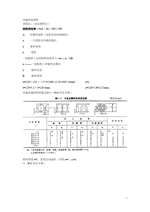 冲裁件的排样