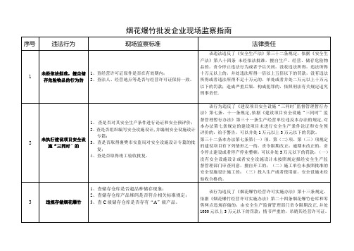 安全生产执法烟花爆竹现场执法手册