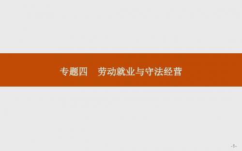 高二思政人教版选修5课件：4.1 通往就业之路