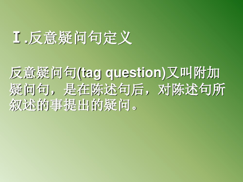 中考英语复习课件PPT：反义疑问句详细课件(PPT27张)