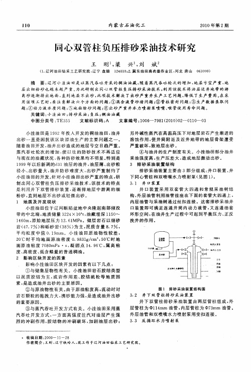 同心双管柱负压排砂采油技术研究