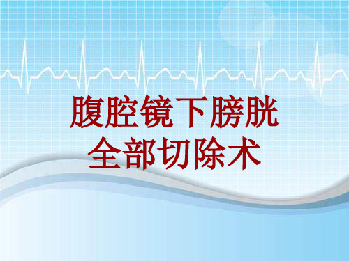 外科手术教学资料：腹腔镜下膀胱全部切除术讲解模板