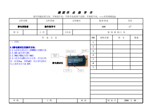 表面静电测试仪sop