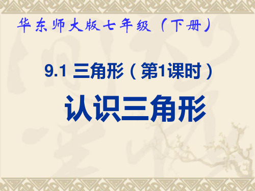 9.1 三角形 课件1(华师大版七年级下)