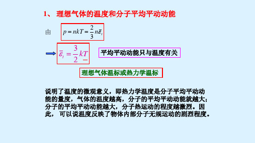 高二物理竞赛理想气体的温度和分子平均平动动能 课件