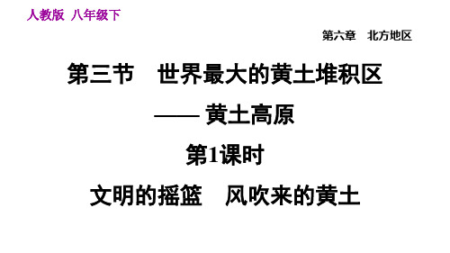 2020-2021学年人教版八年级下册地理课件   6.3.1 文明的摇篮 风吹来的黄土