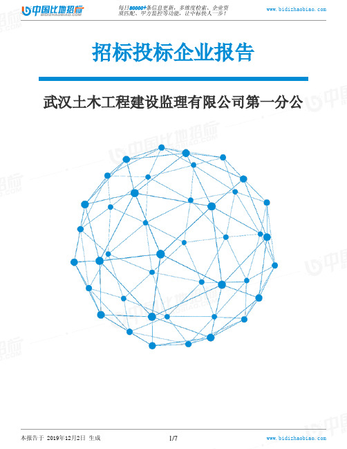 武汉土木工程建设监理有限公司第一分公-招投标数据分析报告