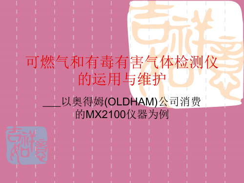 可燃气及有毒有害气体检测仪的使用ppt课件