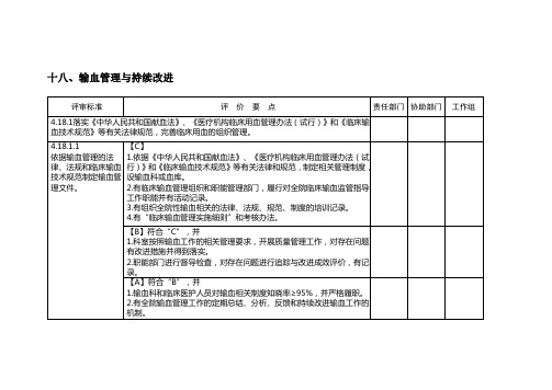 二级综合医院评审标准(2012年版)实施细则 输血科