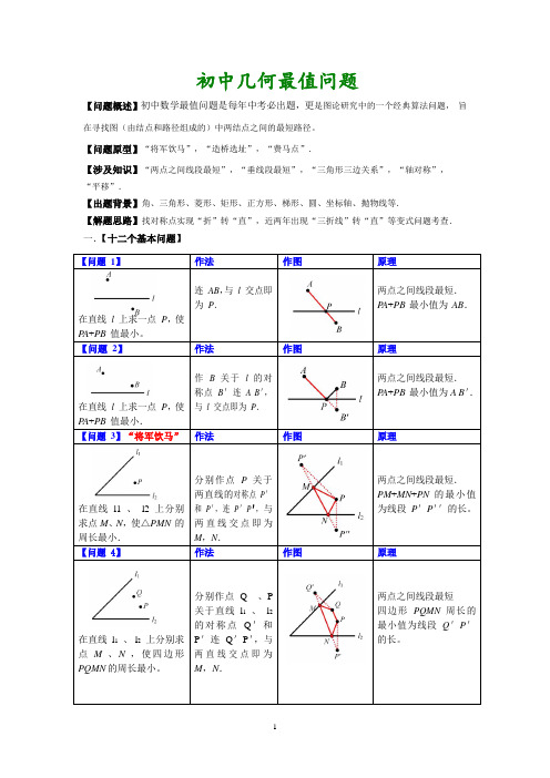 初中几何最值问题