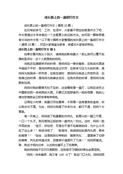 成长路上的一盏明灯作文