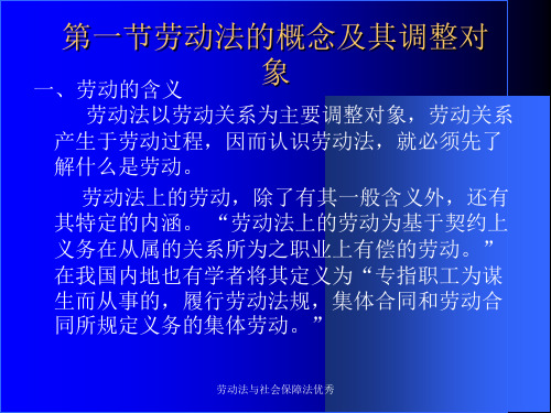 劳动法与社会保障法优秀课件