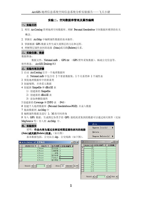 空间数据库管理及属性编辑ArcMap