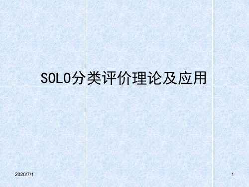 SOLO分类评价理论及应用