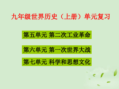 九年级历史上册-第五、六、七单元复习课件