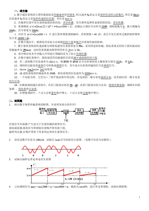 通信原理考试题(DOC)