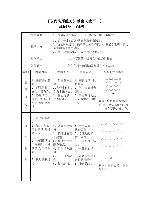 队列队形练习