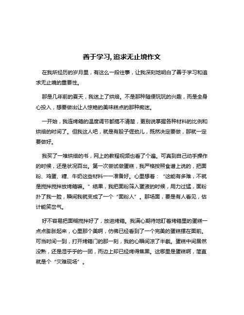 善于学习,追求无止境作文