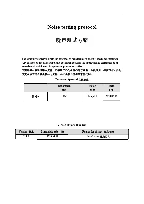 噪音测试方案