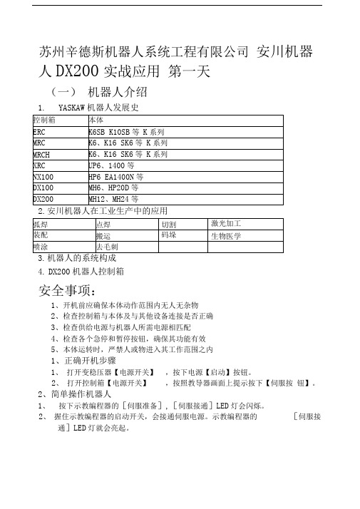 安川机器人初级教程