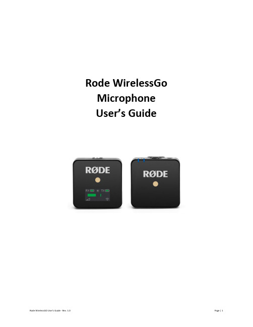 Rode WirelessGO User's Guide