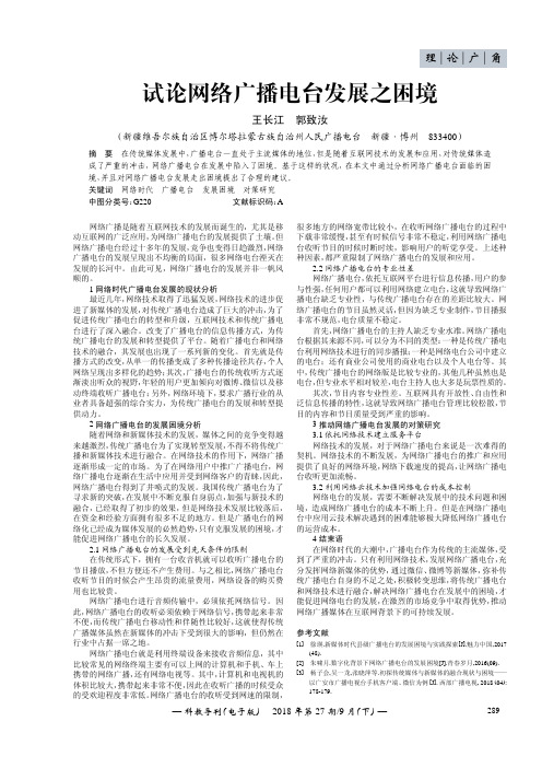 试论网络广播电台发展之困境