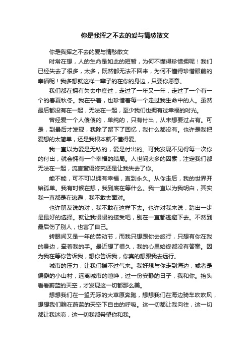 你是我挥之不去的爱与情愁散文