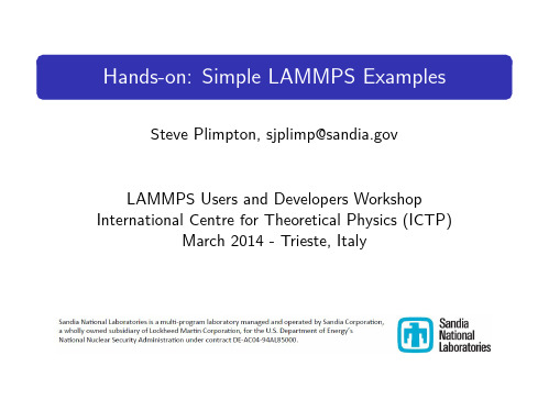 Simple LAMMPS Examples