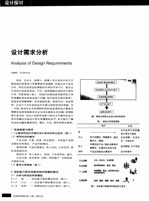 设计需求分析