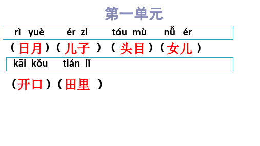 一年级上册全册看拼音写词语重点复习