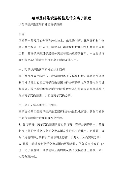 羧甲基纤维素层析柱是什么离子原理