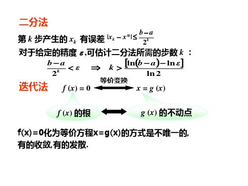 第6章 非线性方程求根(2、newton法、迭代法的收敛阶)