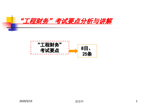 一级建造师(梅世强)_建设工程经济之二-工程财务PPT资料43页