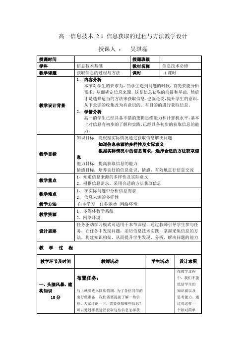 2.1信息的获取