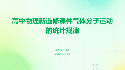 高中物理新选修课件气体分子运动的统计规律